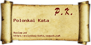 Polonkai Kata névjegykártya